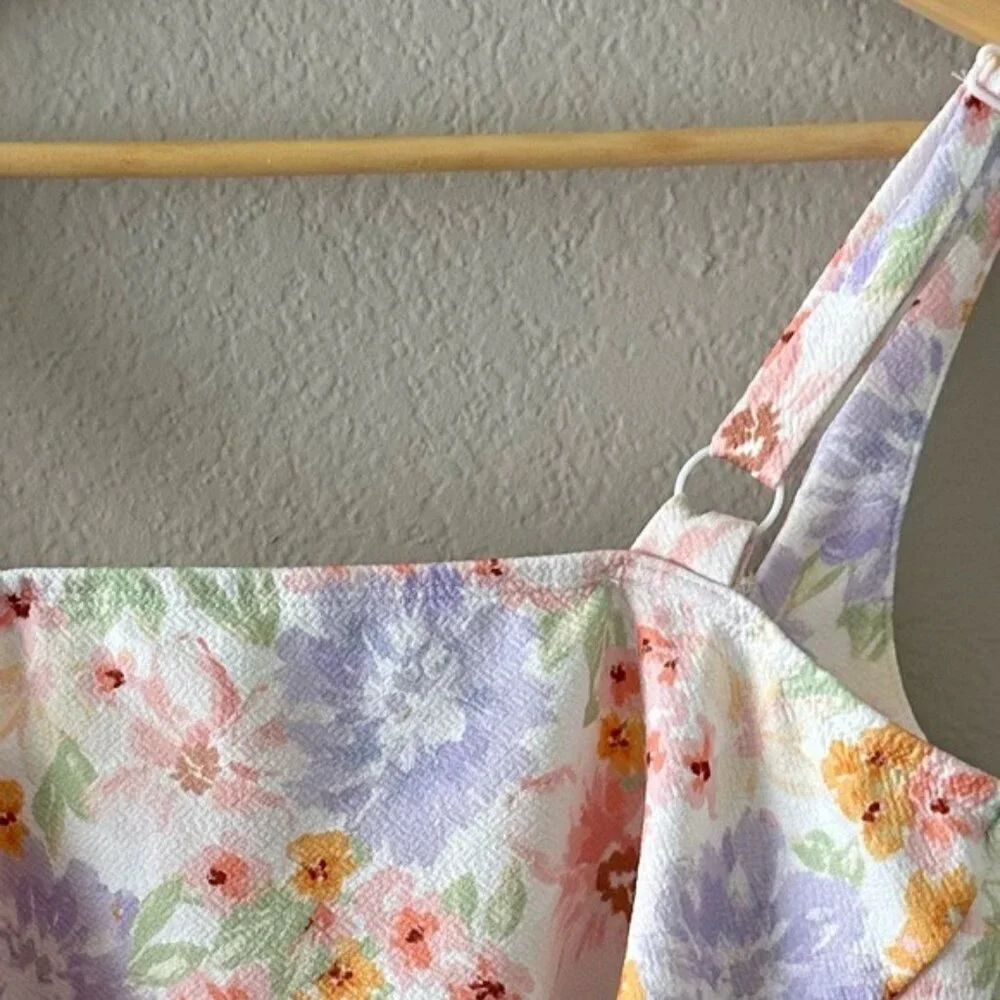 SHEIN Floral Corset Bustier Top L NWT Coquette Cottagecore Summer Baddie